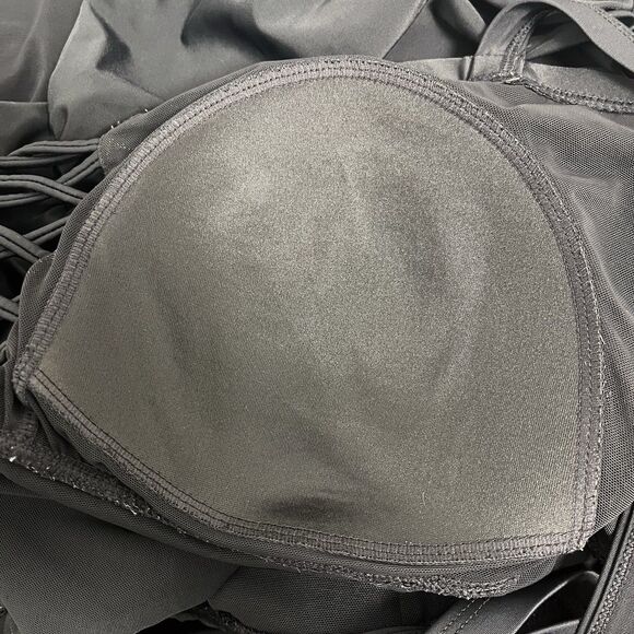 Torrid Slim Fix Lattice Black One Piece Swimsuit Size 3X Plus - Picture 7 of 8